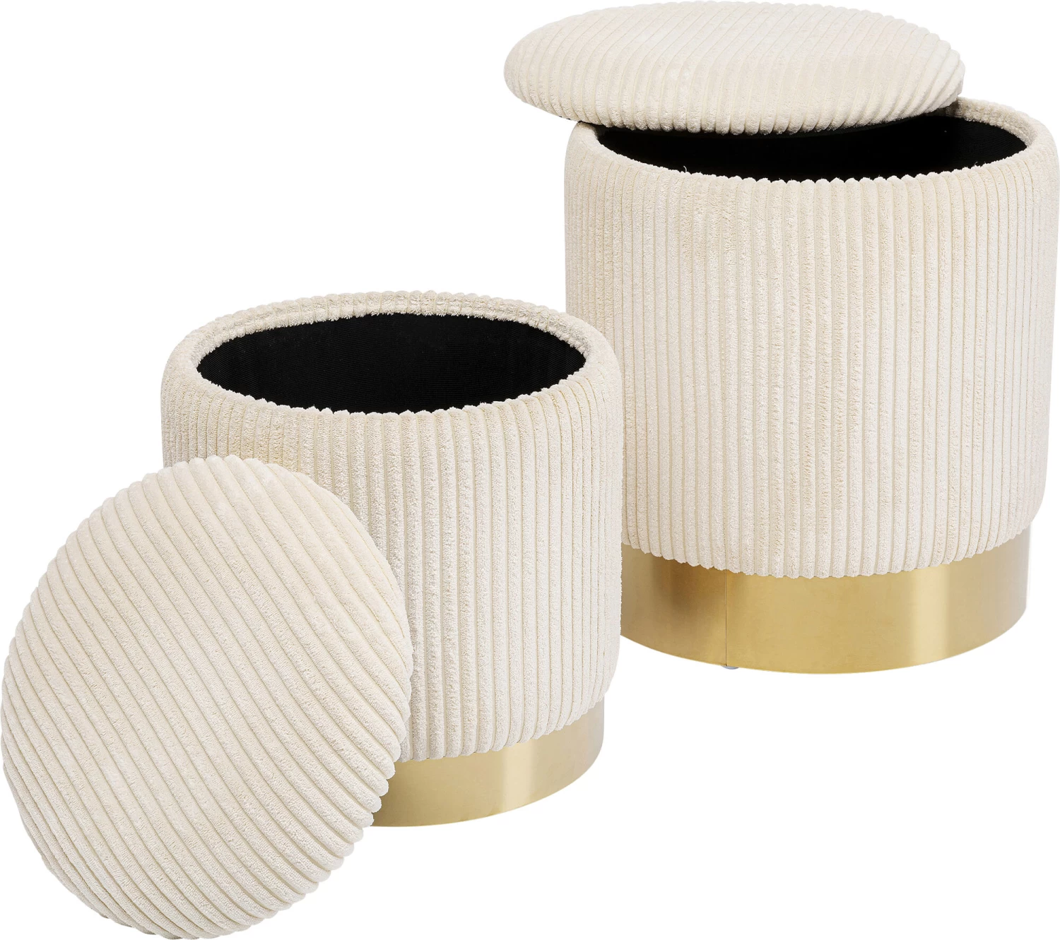 Hocker Cherry Storage Cord Creme (2/Set) – Bild 5