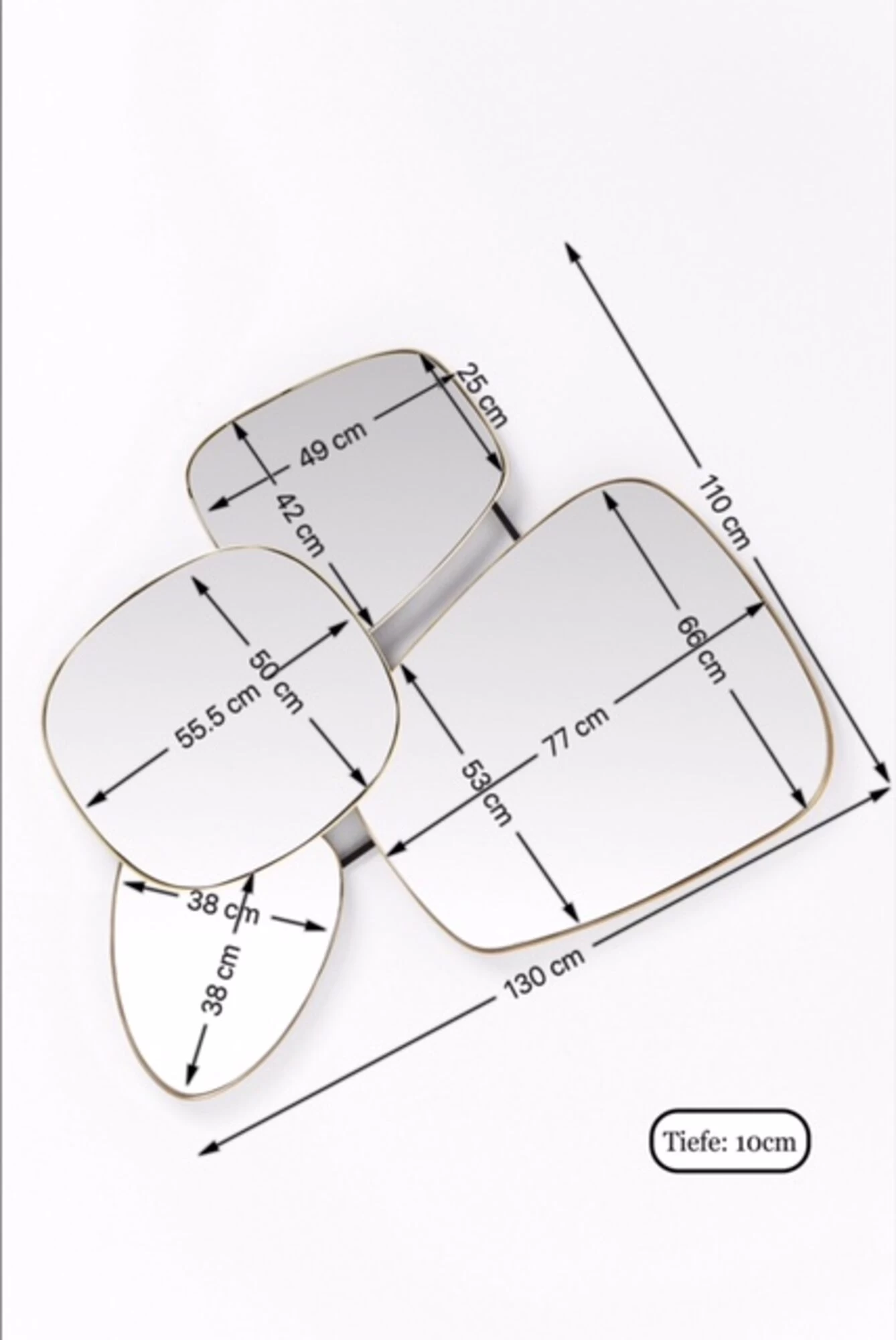 Spiegel Shapes 130x110cm – Bild 10