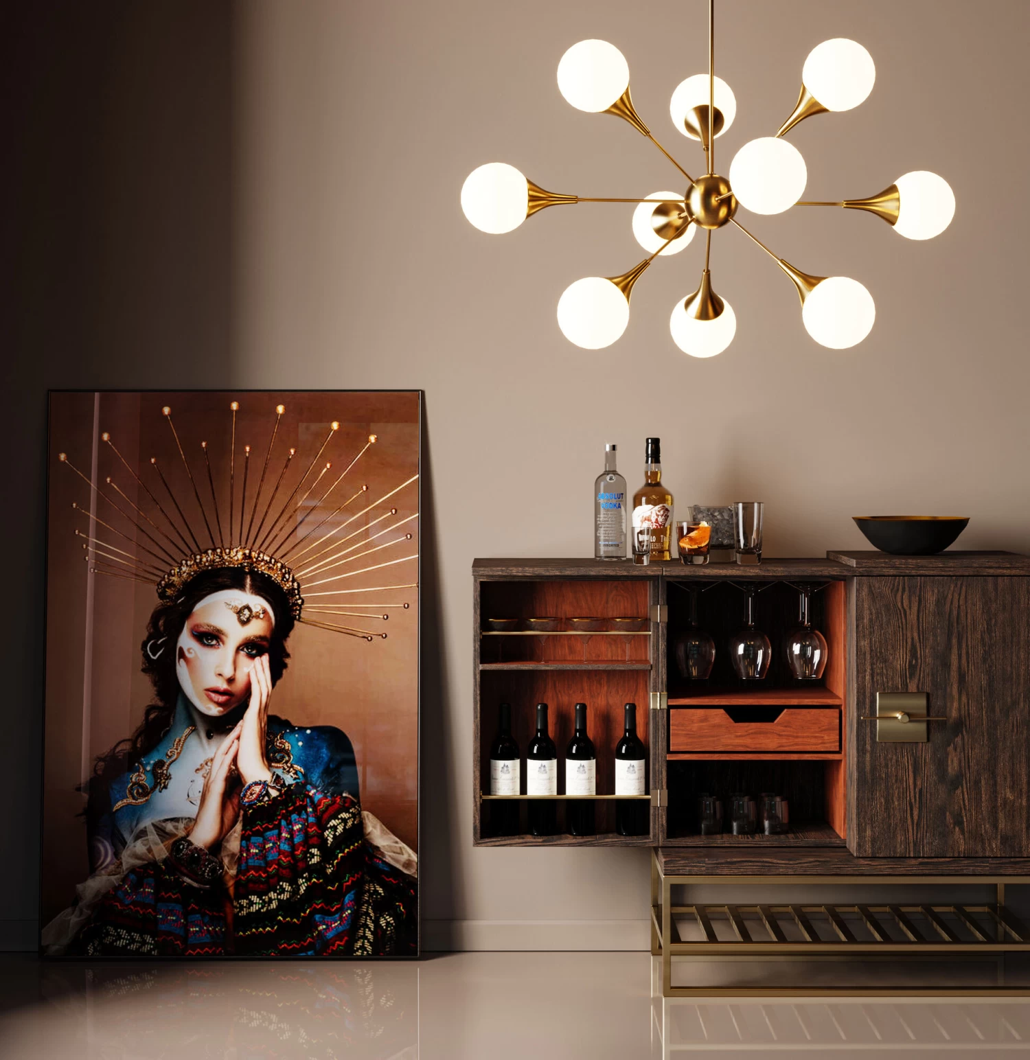 Hängeleuchte Bulb Fiction 12 Brass Ø102cm – Bild 3