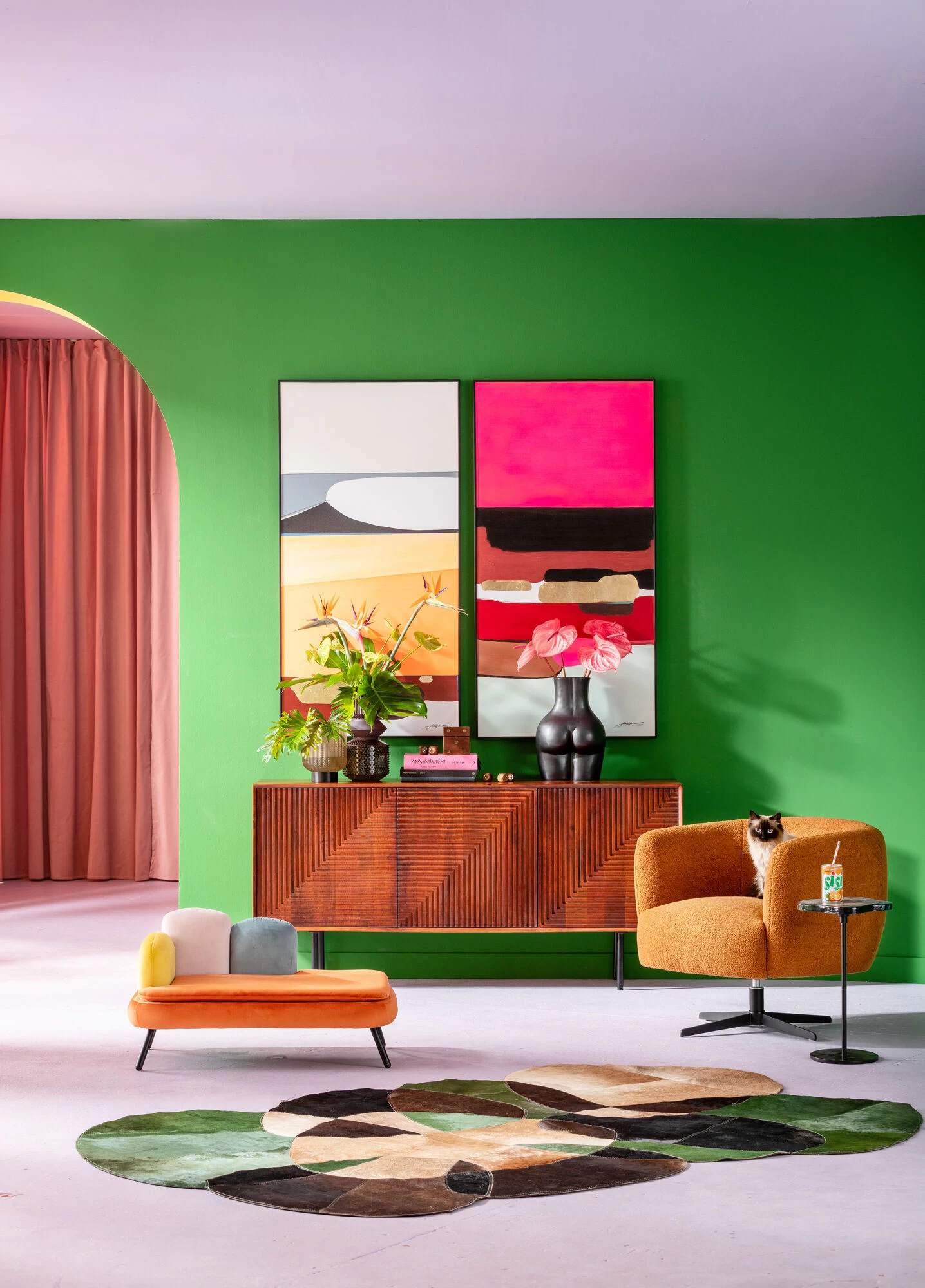 Drehsessel Peony Fuzzy Brown – Bild 2