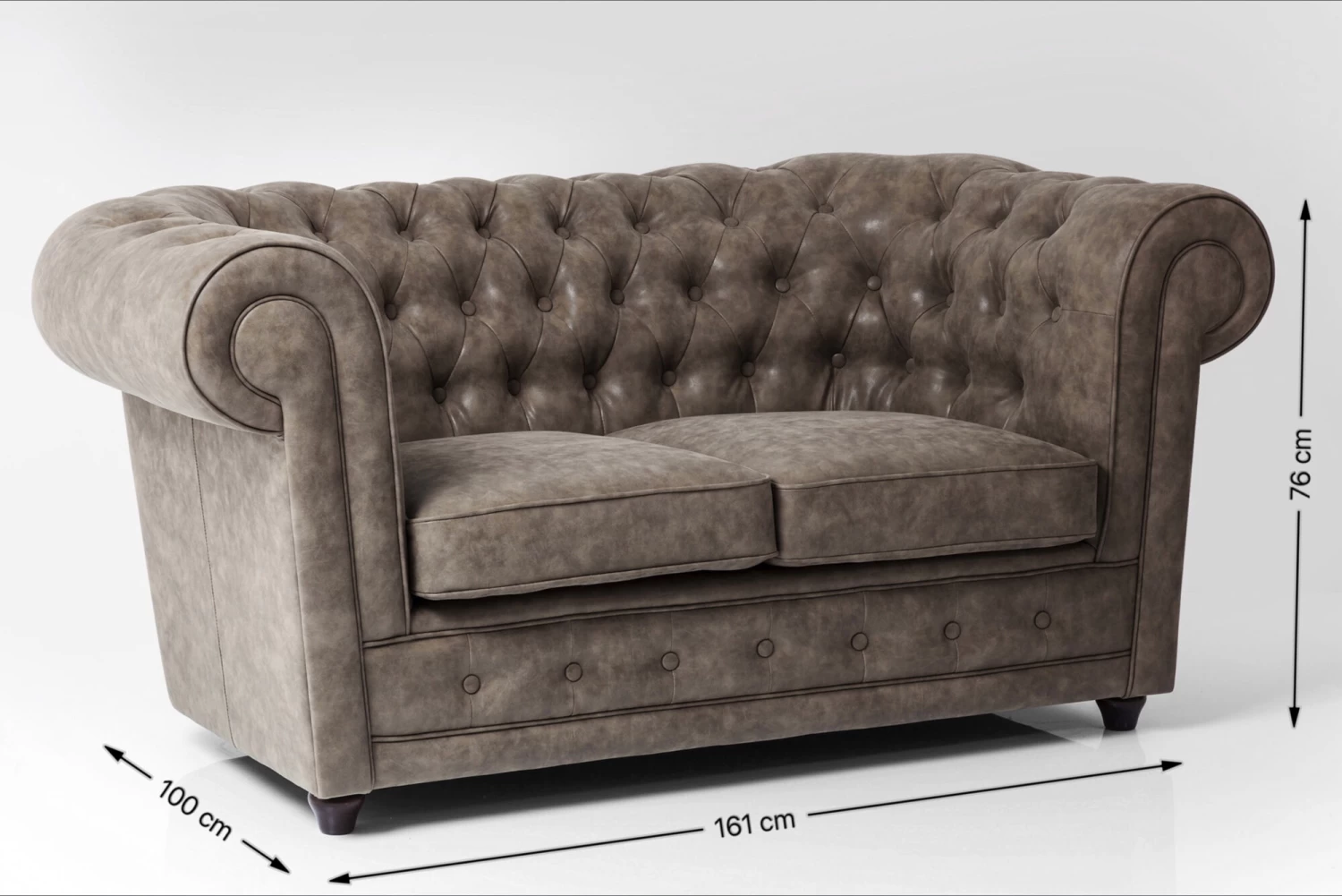 Sofa Oxford 2-Sitzer Vintage Smart – Bild 2