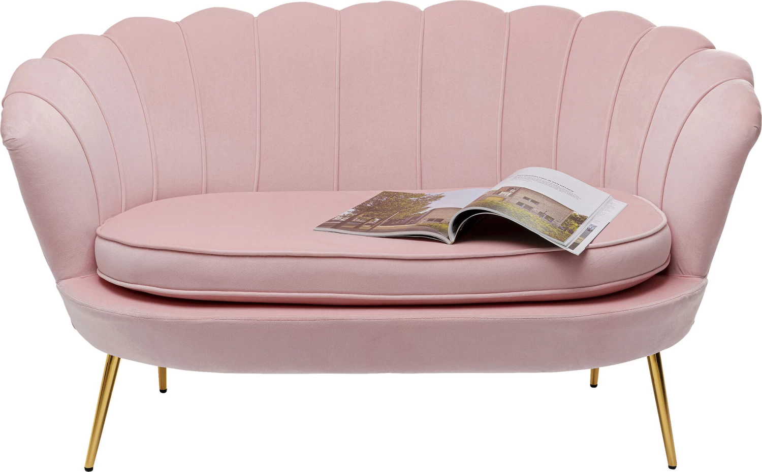 Sofa Water Lily 2-Sitzer Gold Rosa – Bild 2