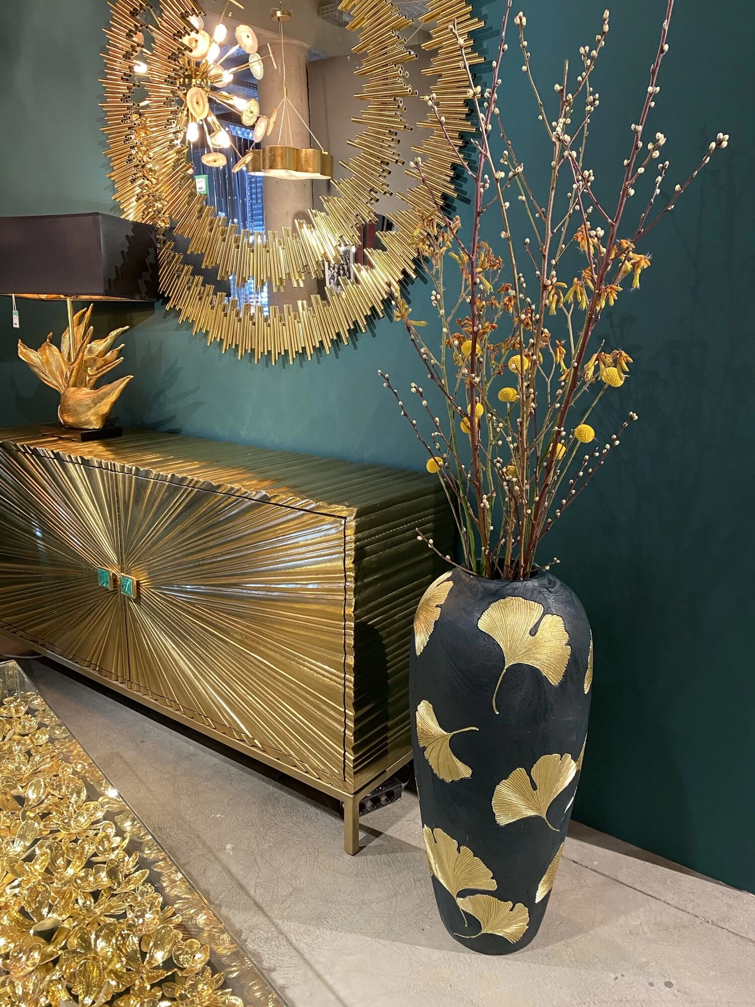 Spiegel Solare Gold Ø132cm – Bild 5