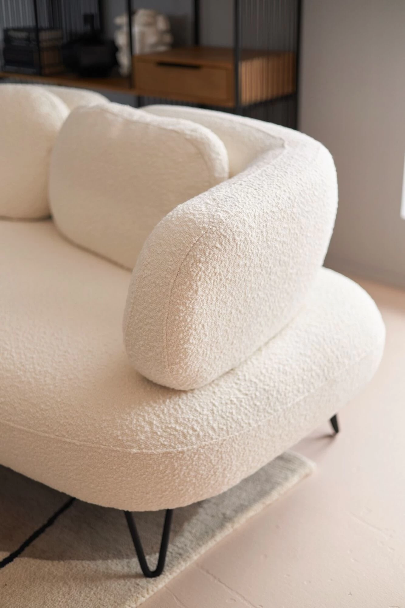 Sofa Peppo 2-Sitzer Weiß 182cm – Bild 3