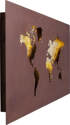 Leuchtdekoration Map LED