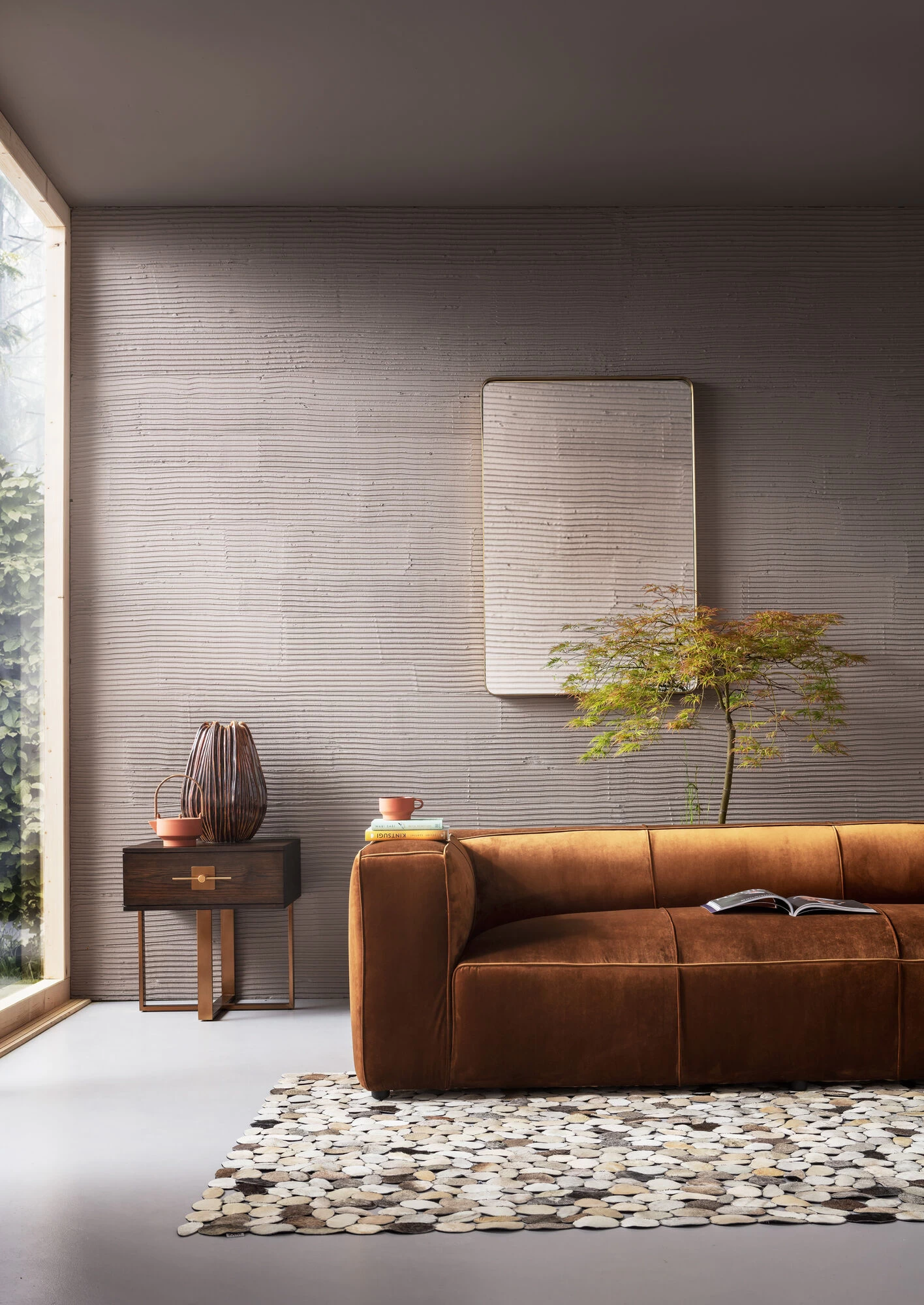 Sofa Cubetto 3-Sitzer Velvet Braun 220cm – Bild 9