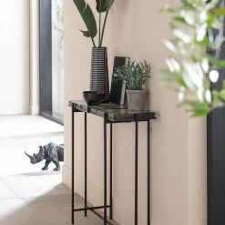 Konsole Ice Schwarz 98x80cm