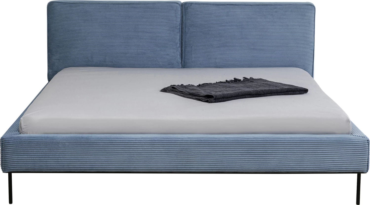 Bett East Side Cord Blau 160x200cm – Bild 7