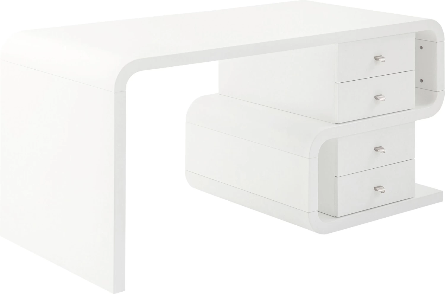 White Club Schreibtisch Snake 150x70cm – Bild 4