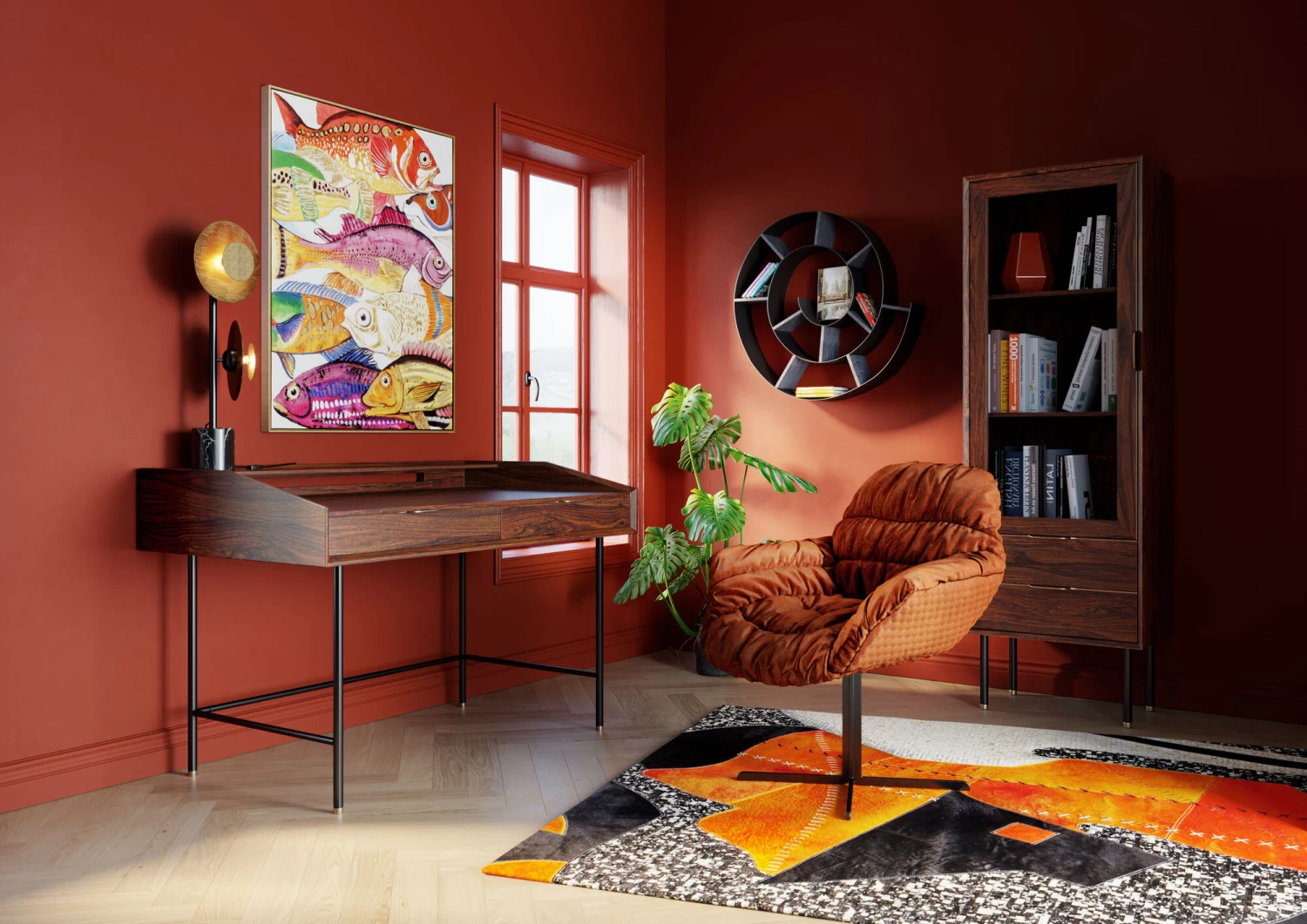 Drehstuhl Colmar Rostrot – Bild 6