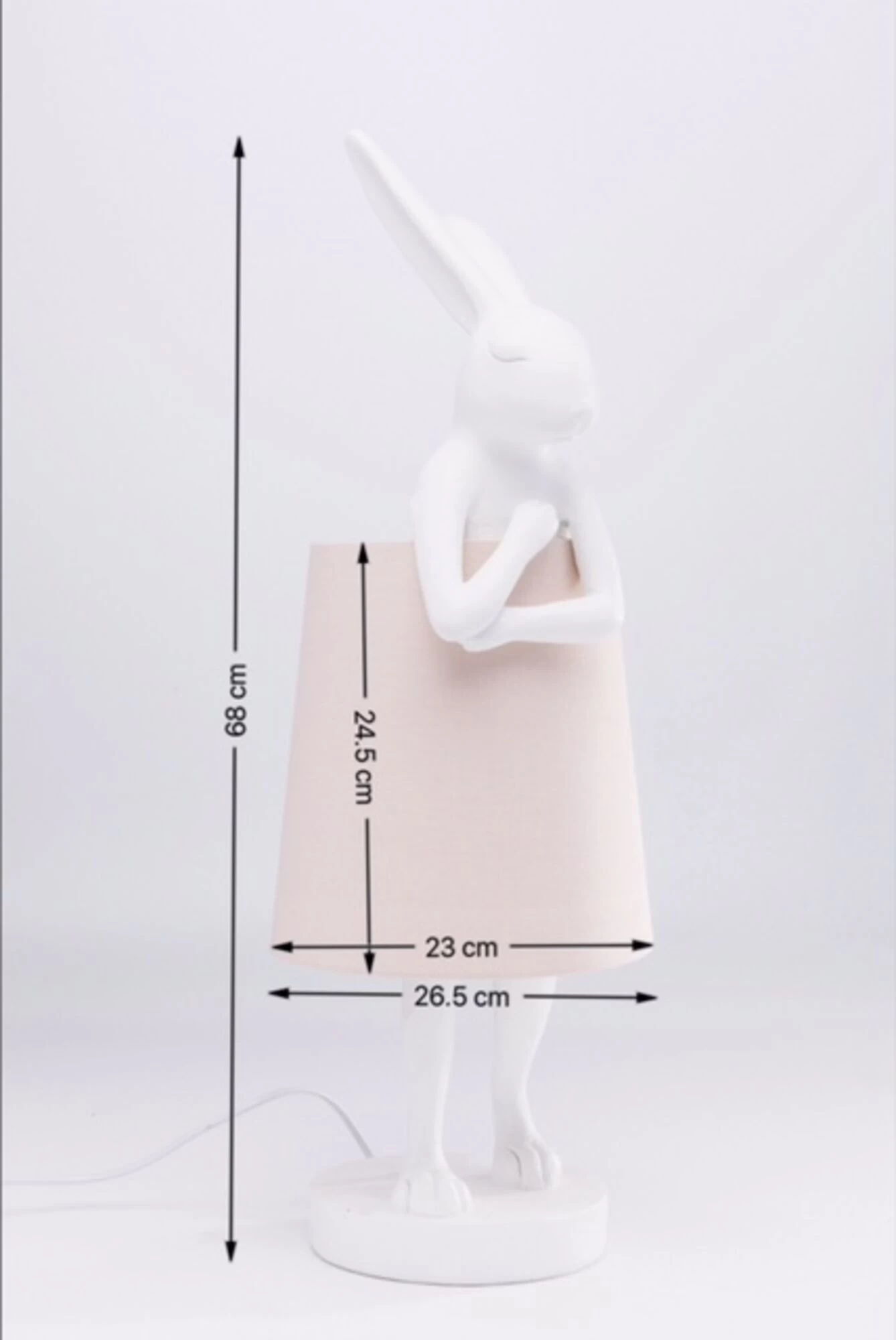 Tischleuchte Animal Rabbit Weiß/Rosa 68cm – Bild 13