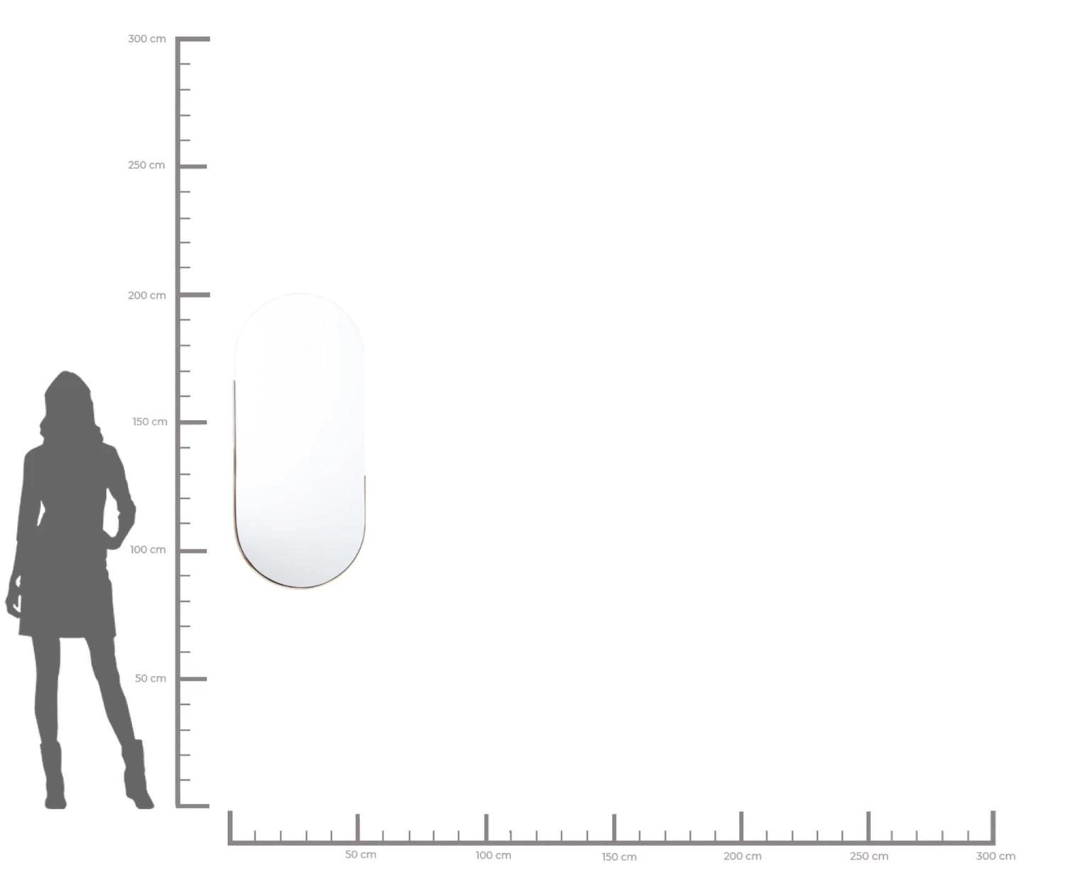 Spiegel Hipster Oval 50x114cm – Bild 6