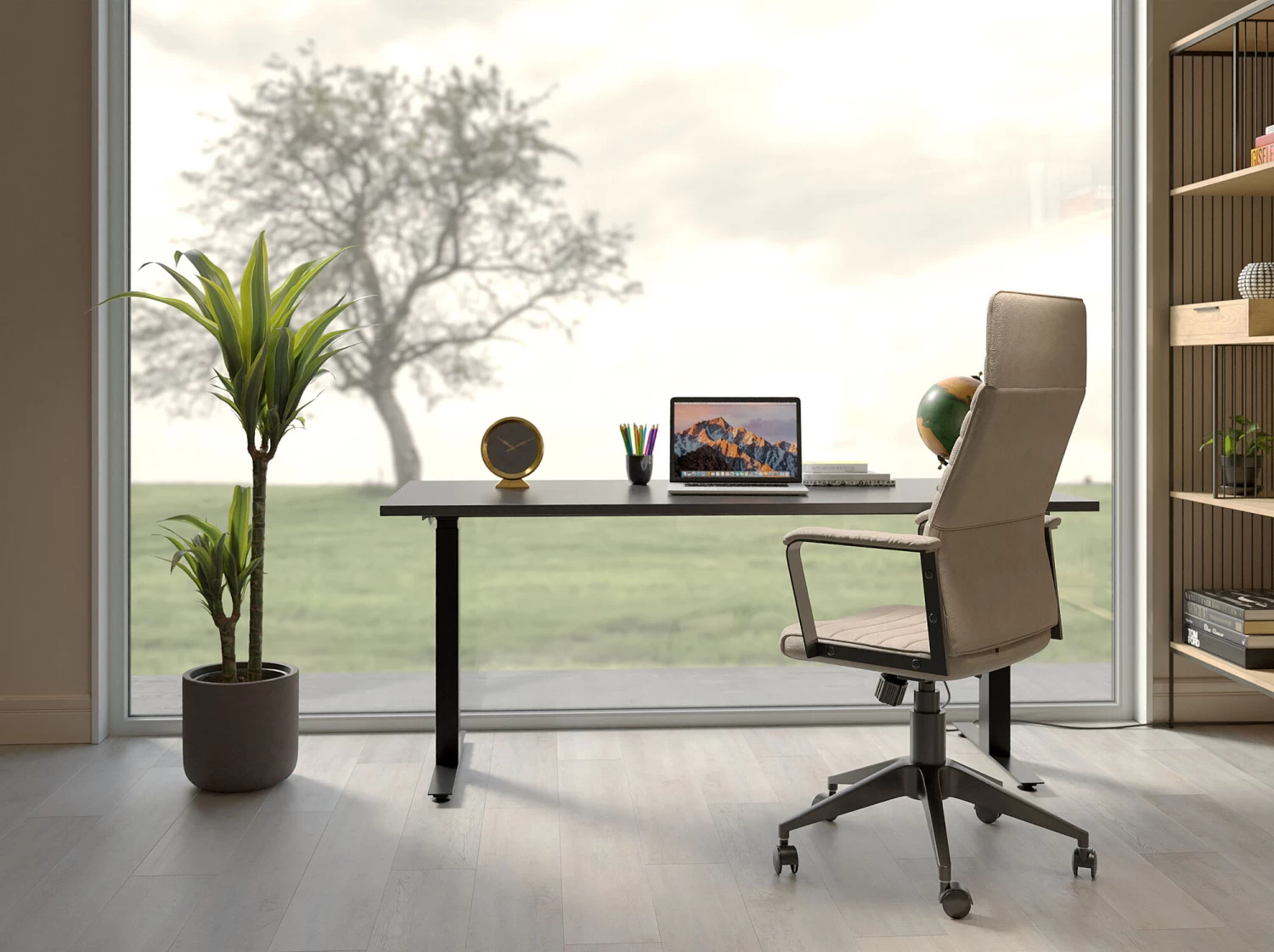 Schreibtisch Office Smart Schwarz Schwarz 140x70 â Bild 5