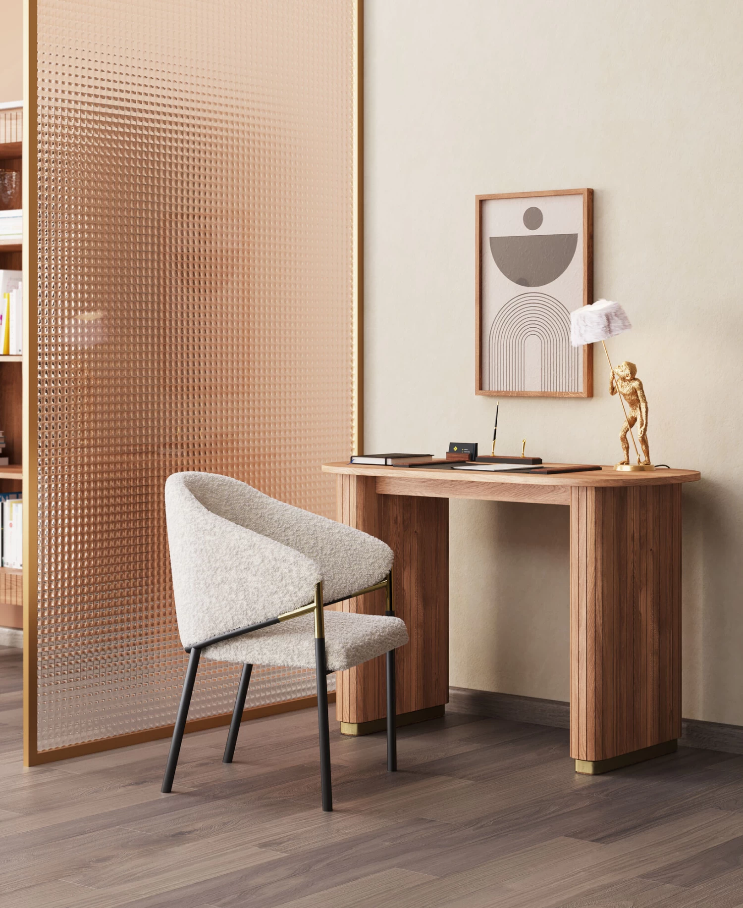 Armlehnstuhl Boulevard Weiß – Bild 3