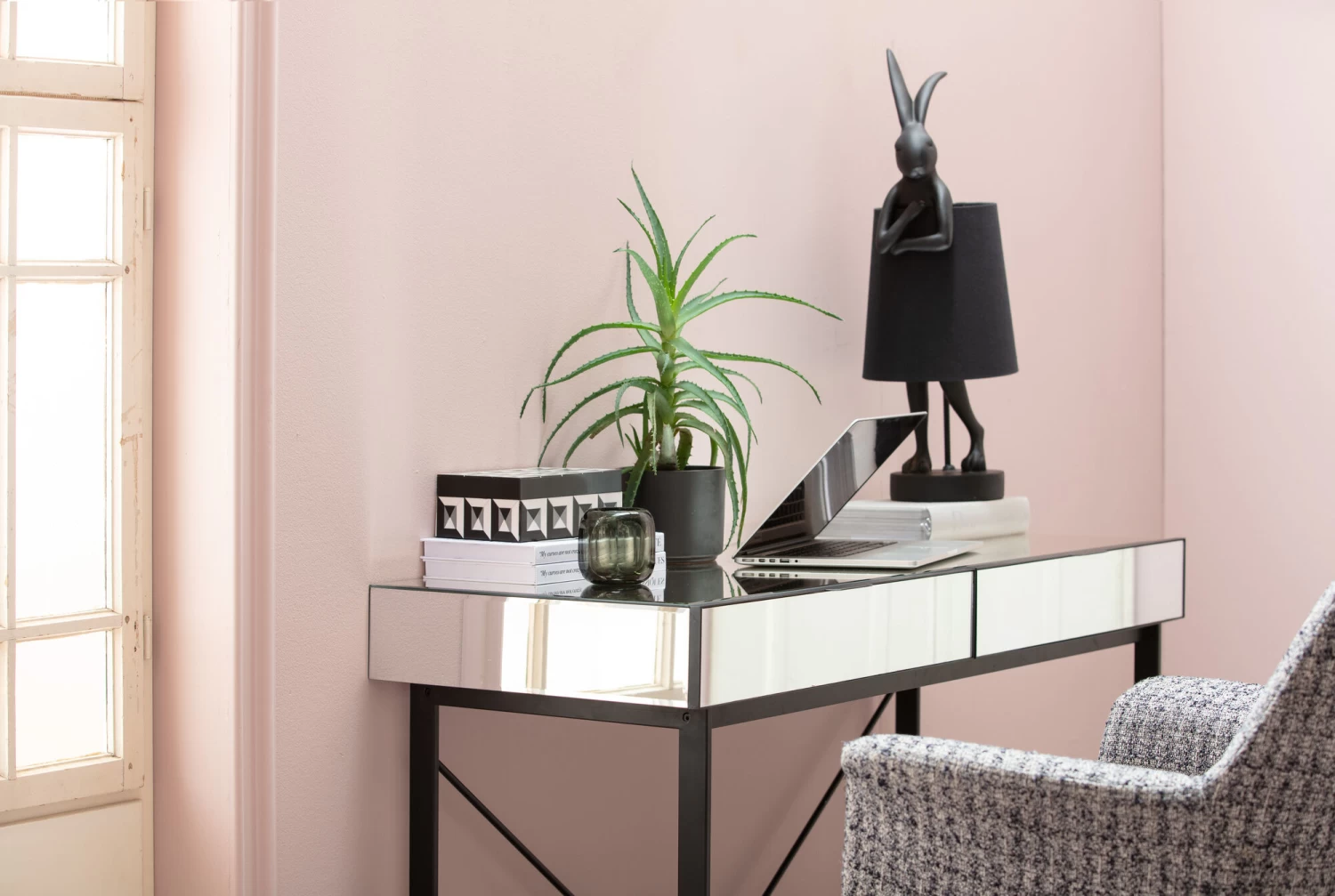 Schreibtisch Soran Schwarz 120x50cm – Bild 3