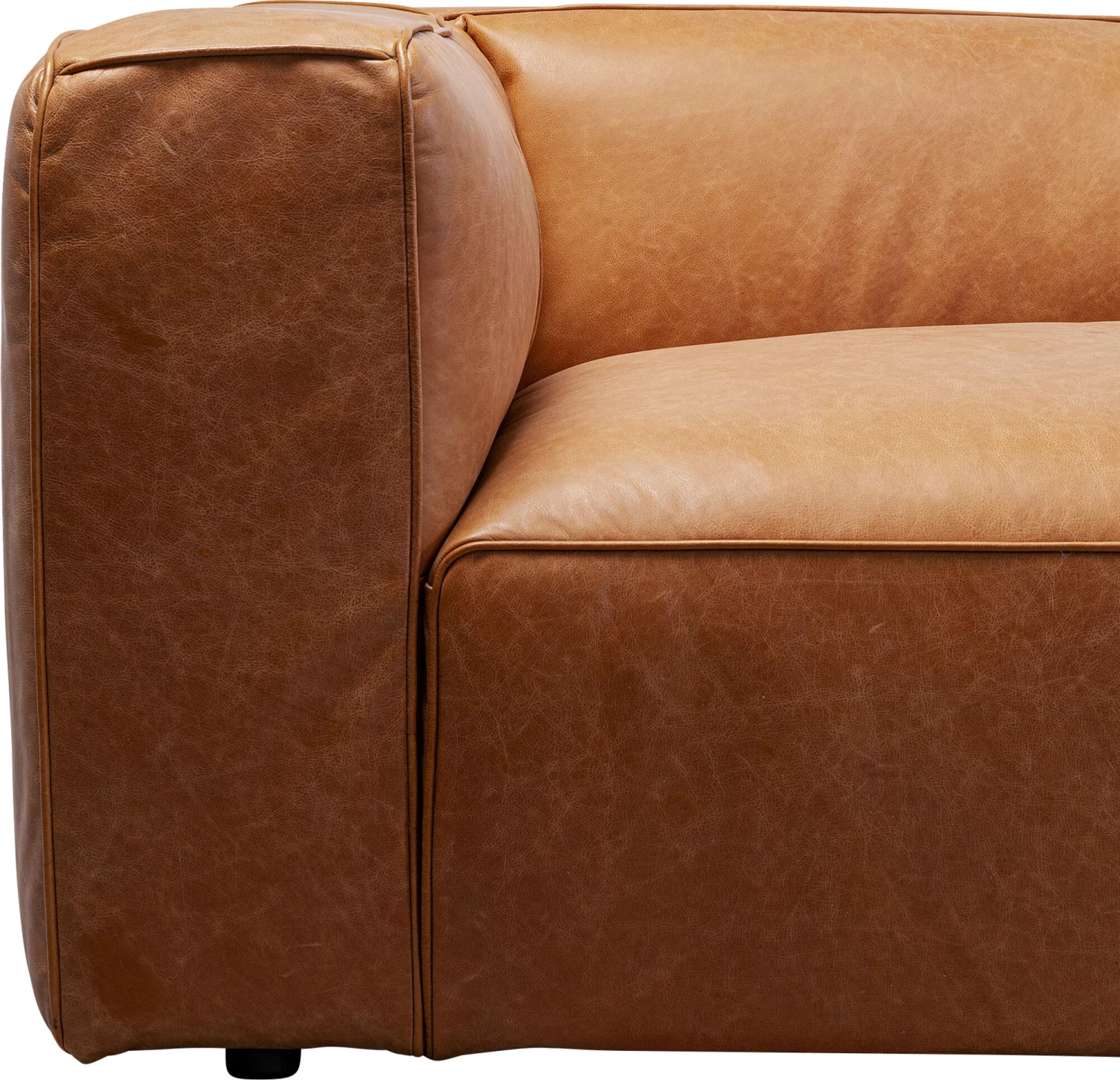 Sofa Cubetto Smart Leder Hellbraun 220cm – Bild 5