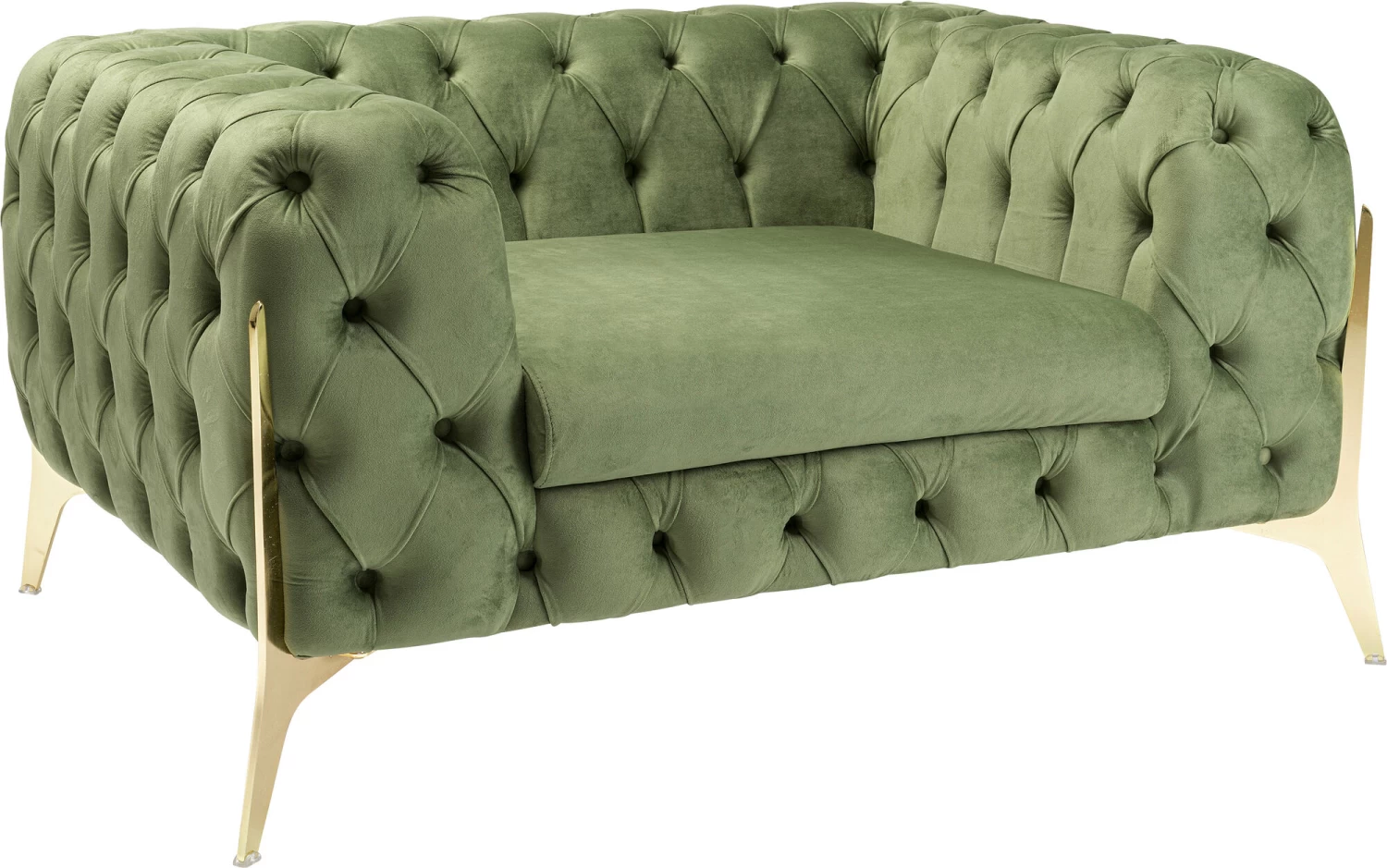 Sessel Bellissima Velvet Grün 120cm