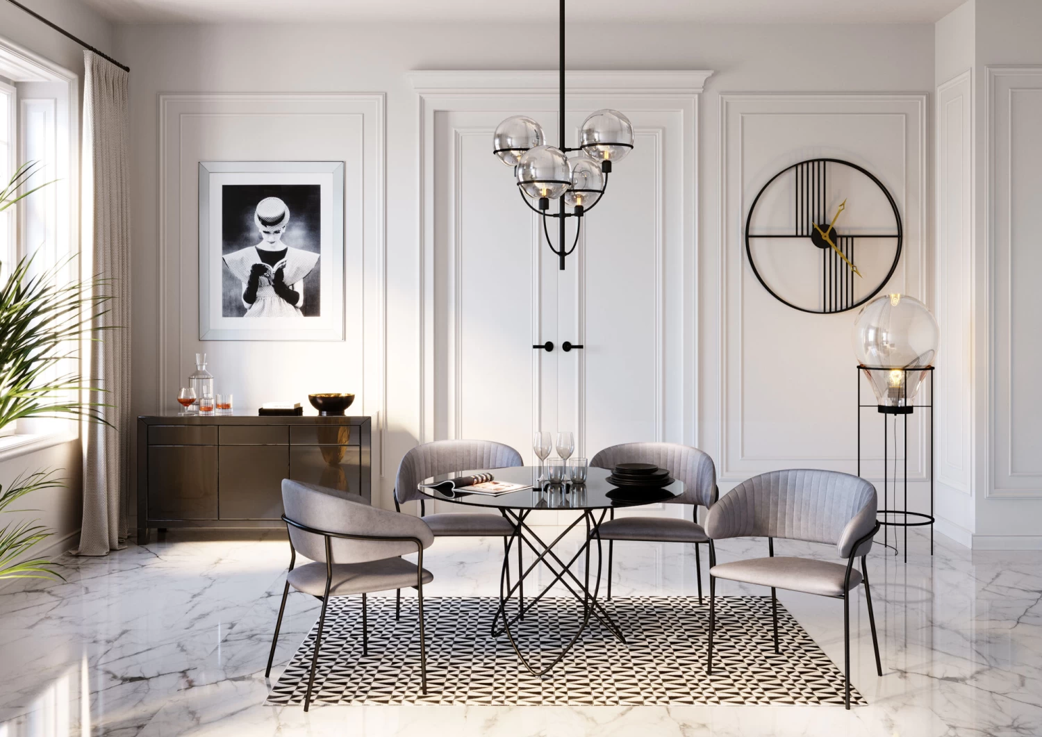 Sideboard Luxury Push Grau – Bild 6