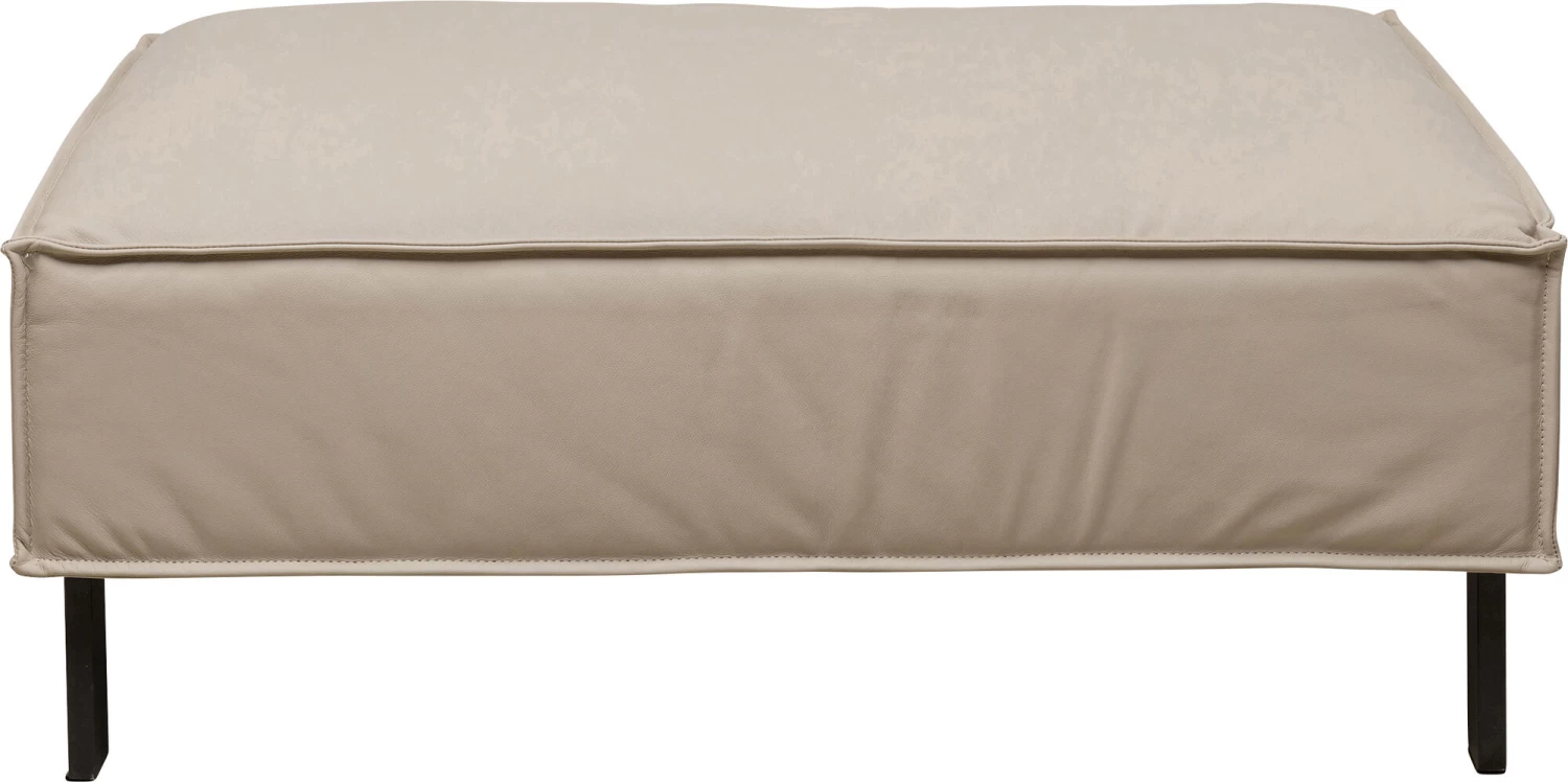 Hocker Victor Leder Grau – Bild 3